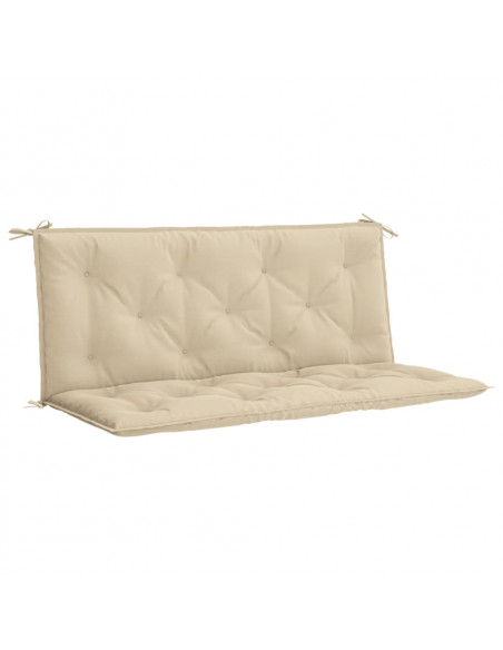 Cuscini Panca da Giardino 2pz Beige 120x50x7 cm Tessuto Oxford