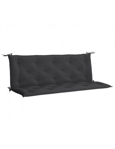 Cuscini per Panca 2 pz Nero 150x50x7 cm in Tessuto Oxford