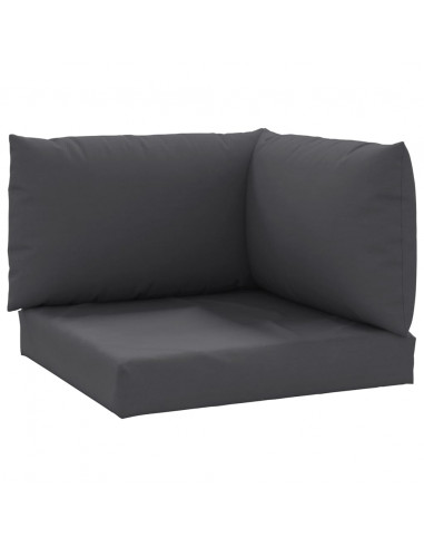Cuscini per Pallet 3 pz Antracite in Tessuto Oxford