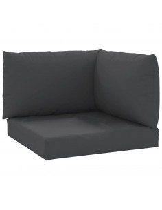 Cuscini per Pallet 3 pz Neri in Tessuto Oxford 2