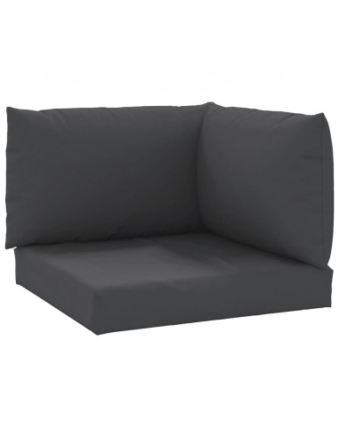 Cuscini per Pallet 3 pz Neri in Tessuto Oxford