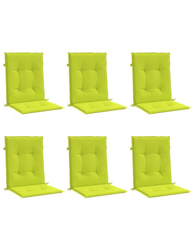 Cuscini per Sedia 6 pz Verde Intenso 100x50x3 cm Tessuto Oxford