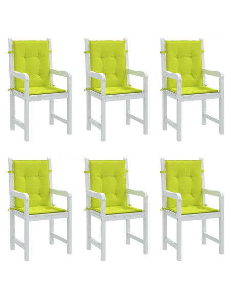 Cuscini per Sedia 6 pz Verde Intenso 100x50x3 cm Tessuto Oxford