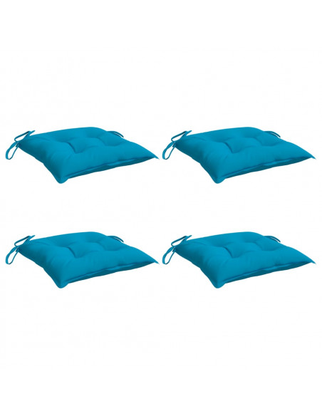 Cuscini per Sedia 4pz Azzurro 40x40x7 cm in Tessuto Oxford