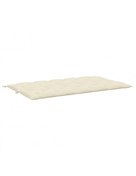 Cuscini Panca Giardino 2pz Bianco Crema 180x50x7 Tessuto Oxford