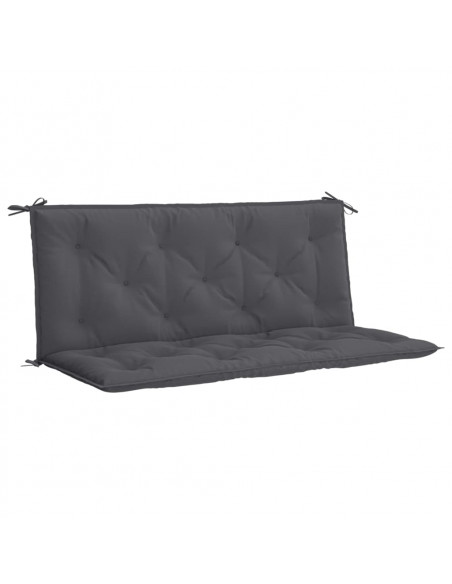 Cuscini Panca Giardino 2pz Antracite 120x50x7 cm Tessuto Oxford