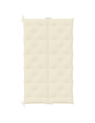 Cuscini Panca Giardino 2pz Bianco Crema 180x50x7 Tessuto Oxford