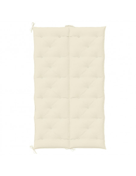 Cuscini Panca Giardino 2pz Bianco Crema 180x50x7 Tessuto Oxford