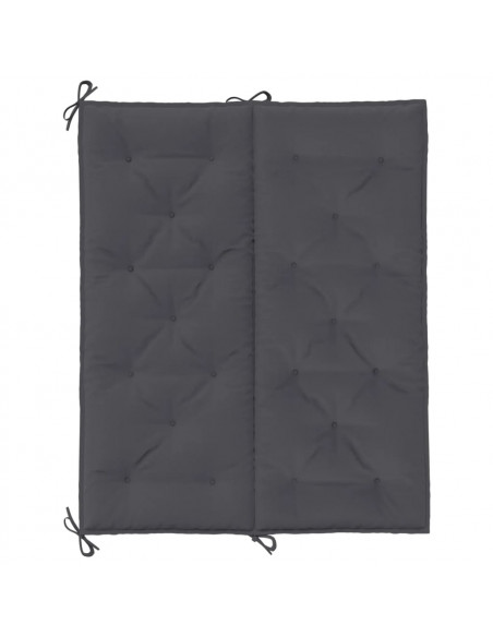 Cuscini Panca Giardino 2pz Antracite 120x50x7 cm Tessuto Oxford