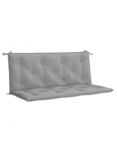 Cuscini Panca da Giardino 2pz Grigi 120x50x7 cm Tessuto Oxford