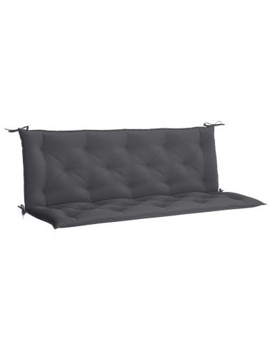 Cuscini Panca Giardino 2pz Antracite 150x50x7cm Tessuto Oxford