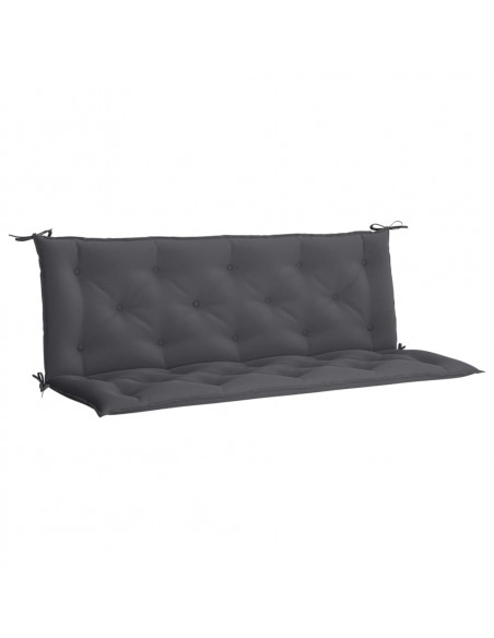 Cuscini Panca Giardino 2pz Antracite 150x50x7cm Tessuto Oxford