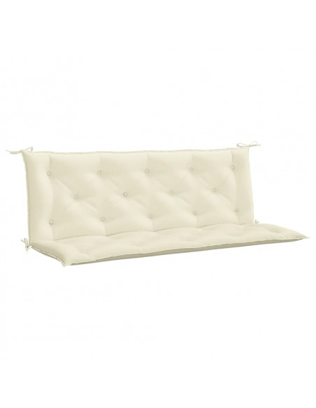 Cuscini Panca Giardino 2pz Bianco Crema 150x50x7 Tessuto Oxford