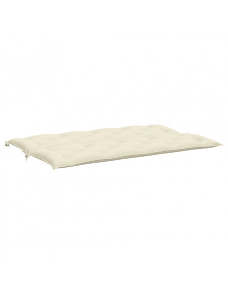 Cuscini Panca Giardino 2pz Bianco Crema 150x50x7 Tessuto Oxford