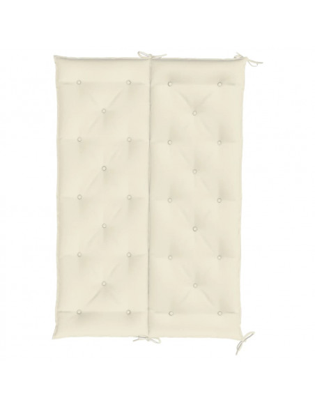 Cuscini Panca Giardino 2pz Bianco Crema 150x50x7 Tessuto Oxford