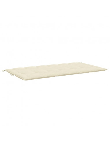 Cuscini Panca Giardino 2pz Bianco Crema 200x50x7 Tessuto Oxford