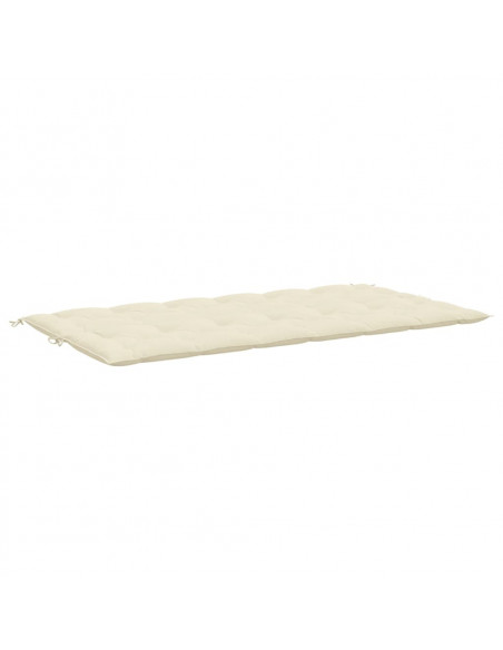 Cuscini Panca Giardino 2pz Bianco Crema 200x50x7 Tessuto Oxford