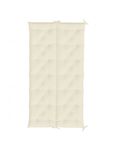 Cuscini Panca Giardino 2pz Bianco Crema 200x50x7 Tessuto Oxford