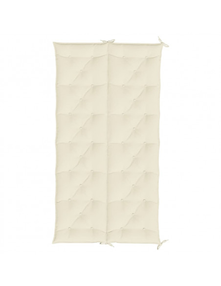 Cuscini Panca Giardino 2pz Bianco Crema 200x50x7 Tessuto Oxford