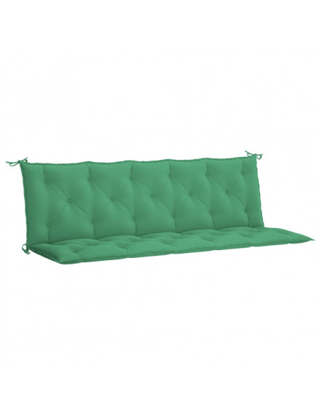 Cuscini Panca da Giardino 2pz Verdi 180x50x7cm Tessuto Oxford