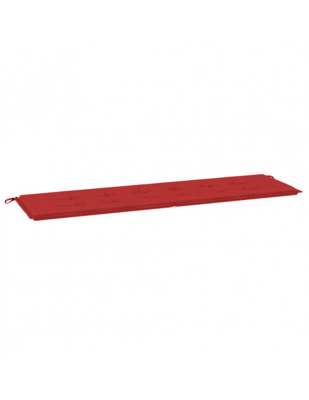 Cuscino per Panca Rosso 180x50x3 cm in Tessuto Oxford