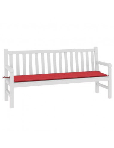 Cuscino per Panca Rosso 180x50x3 cm in Tessuto Oxford