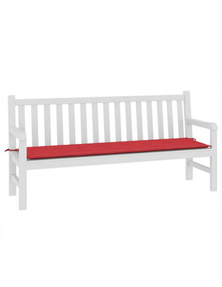 Cuscino per Panca Rosso 180x50x3 cm in Tessuto Oxford