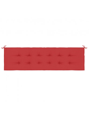 Cuscino per Panca Rosso 180x50x3 cm in Tessuto Oxford