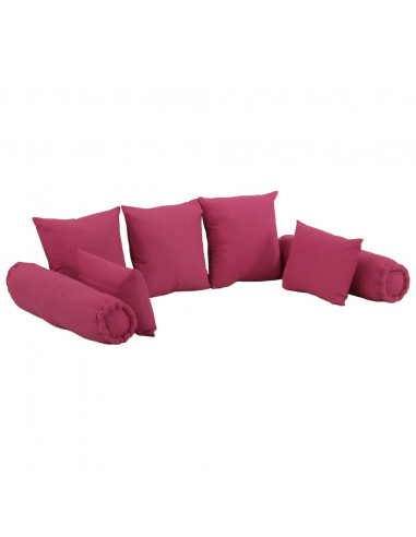 Set di Cuscini 7 pz in Tessuto Rosa