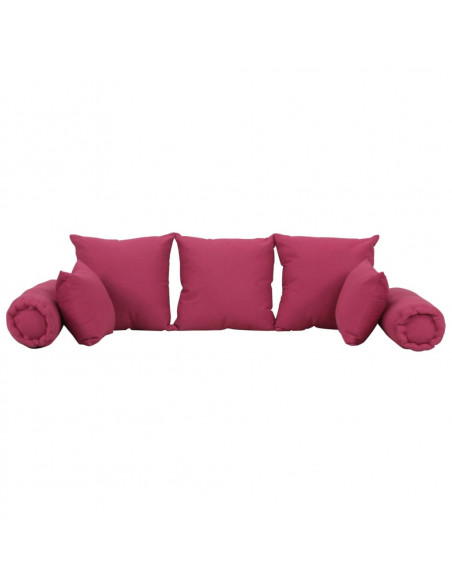 Set di Cuscini 7 pz in Tessuto Rosa