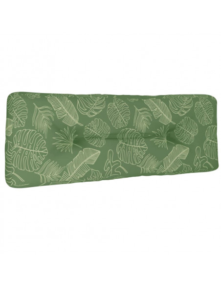 Cuscino per Pallet Motivo a Foglie 120x40x12 cm Tessuto