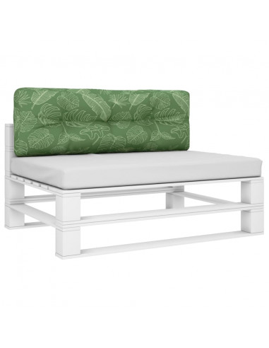 Cuscino per Pallet Motivo a Foglie 120x40x12 cm Tessuto