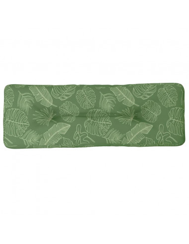 Cuscino per Pallet Motivo a Foglie 120x40x12 cm Tessuto