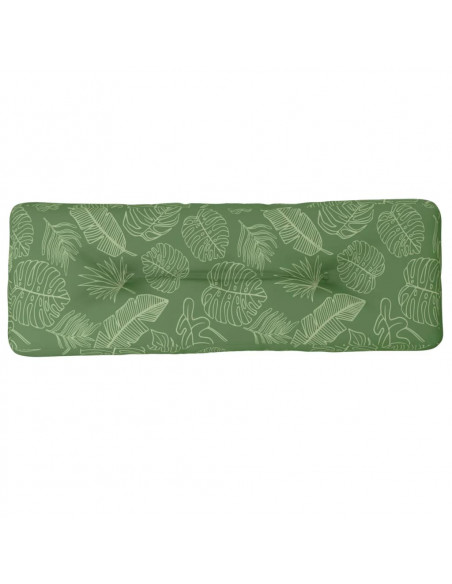 Cuscino per Pallet Motivo a Foglie 120x40x12 cm Tessuto