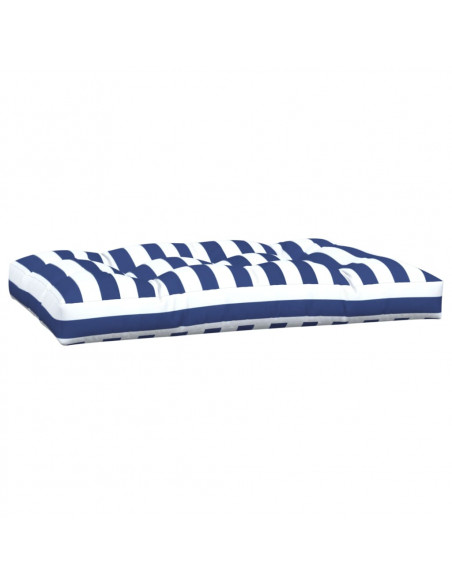 Cuscini per Pallet 2 pz Strisce Blu e Bianche in Tessuto