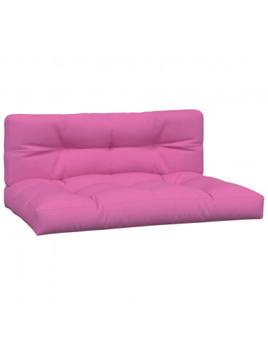 Cuscini per Pallet 2 pz Rosa in Tessuto