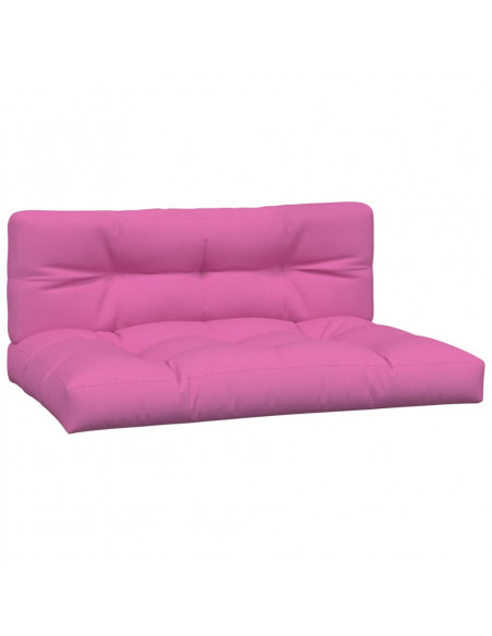 Cuscini per Pallet 2 pz Rosa in Tessuto