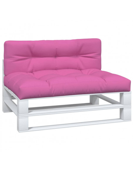 Cuscini per Pallet 2 pz Rosa in Tessuto