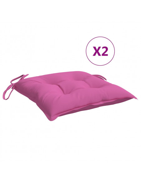 Cuscini per Sedia 4 pz Rosa 50x50x7 cm in Tessuto Oxford