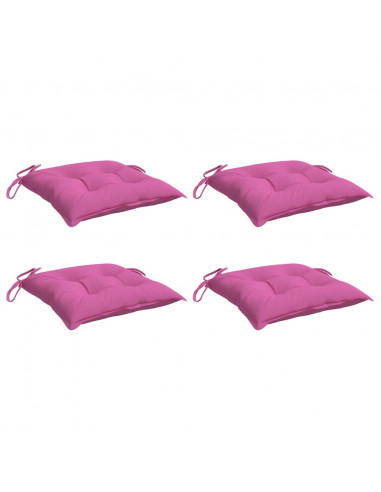 Cuscini per Sedia 4 pz Rosa 50x50x7 cm in Tessuto Oxford