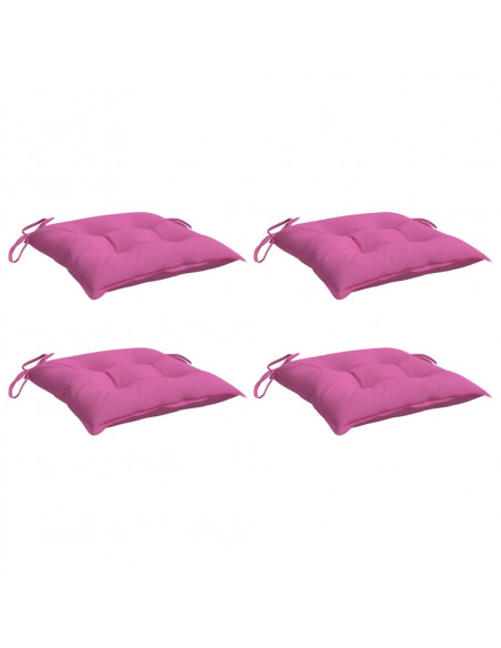 Cuscini per Sedia 4 pz Rosa 50x50x7 cm in Tessuto Oxford