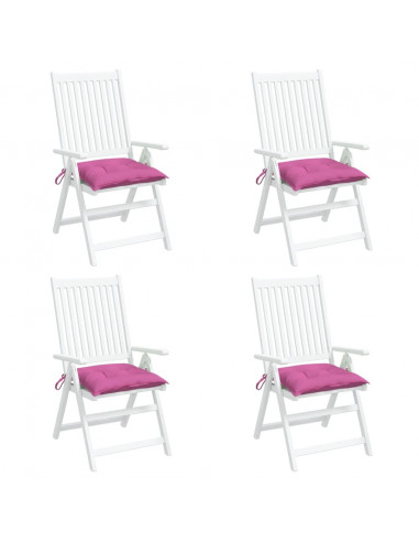 Cuscini per Sedia 4 pz Rosa 50x50x7 cm in Tessuto Oxford