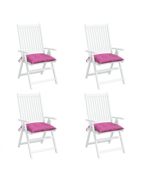 Cuscini per Sedia 4 pz Rosa 50x50x7 cm in Tessuto Oxford