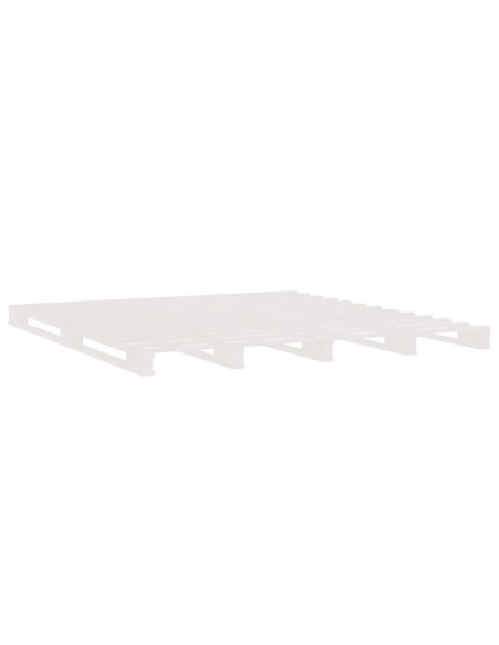 Letto a Pallet Bianco 200x200 cm in Legno Massello di Pino
