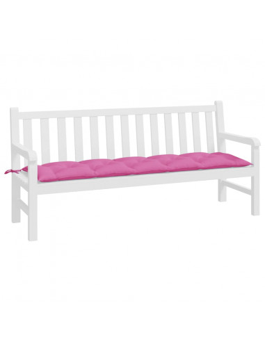 Cuscino per Panca Rosa 180x50x7 cm in Tessuto Oxford