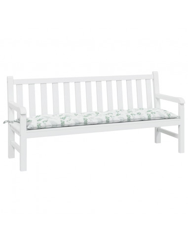 Cuscino per Panca a Foglie 180x50x7 cm in Tessuto Oxford