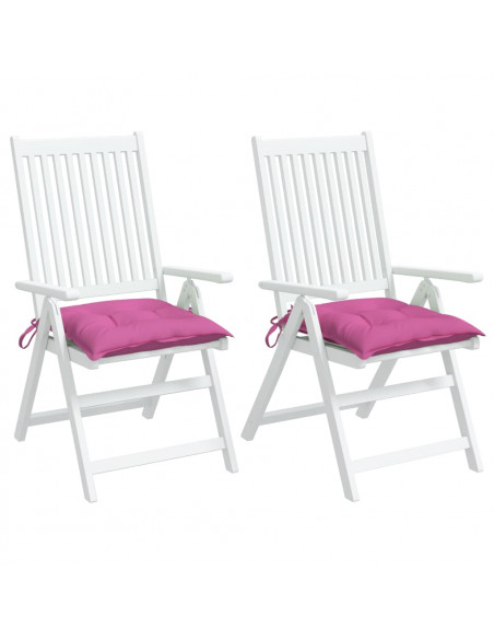 Cuscini per Sedia 2 pz Rosa 50x50x7 cm in Tessuto Oxford