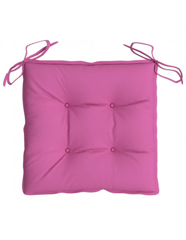 Cuscini per Sedia 2 pz Rosa 50x50x7 cm in Tessuto Oxford