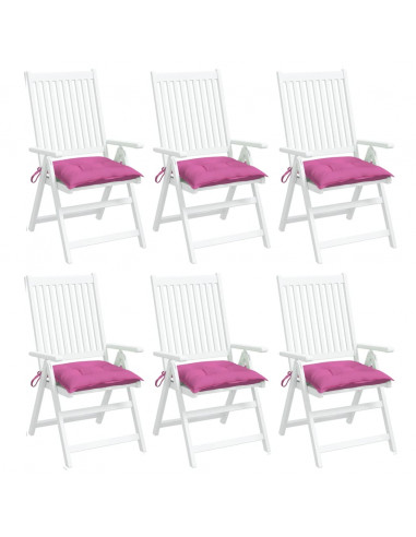 Cuscini per Sedia 6 pz Rosa 50x50x7 cm in Tessuto Oxford