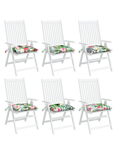 Cuscini per Sedia 6 pz Multicolori 50x50x7 cm in Tessuto Oxford